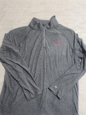 Men's Heather Gray Quarter-Zip Performance Shirt, MONTANA GRIZ, EUC